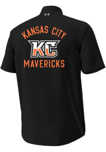 Under Armour Kansas City Mavericks Mens Black Gameday Armourfuse Short Sleeve Dress Shirt