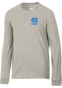 Gear For Sports North Carolina Tar Heels Beige Lock Up Logo Two Hit Long Sleeve T Shirt