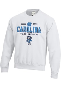 Gear For Sports North Carolina Tar Heels Mens White Flat Name Ram Long Sleeve Crew Sweatshirt