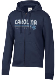 Gear For Sports North Carolina Tar Heels Mens Navy Blue Bubble Font Long Sleeve Full Zip Jacket