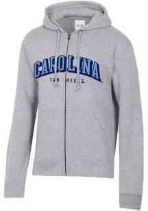 Gear For Sports North Carolina Tar Heels Mens Grey Arch Name Twill Long Sleeve Full Zip Jacket