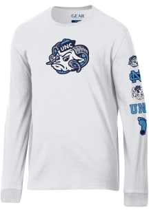 Gear For Sports North Carolina Tar Heels White Mascot History Long Sleeve T Shirt