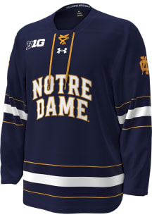 Under Armour  Notre Dame Fighting Irish Mens Navy Blue Primary Hockey Jersey
