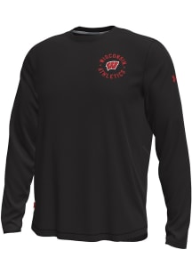 Under Armour Wisconsin Badgers Black Sideline Knockout Long Sleeve T Shirt