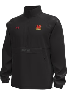 Under Armour Maryland Terrapins Mens Black Sideline Unstoppable Woven Anorak Pullover Jackets