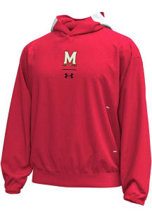 Under Armour Maryland Terrapins Mens Grey Gameday Icon Double Knit Fleece Fashion Hood