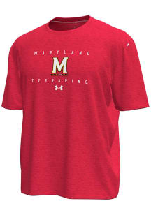 Under Armour Maryland Terrapins Black Gameday Motion Heavy Weight Short Sleeve T Shirt