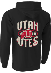 Utah Utes Mens Black Marquee Double Arch Long Sleeve Hoodie