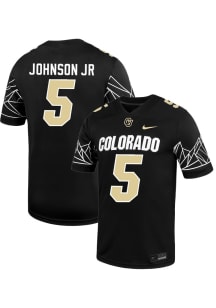 RJ Johnson Jr  Nike Colorado Buffaloes Black Football NIL Game Football Jersey