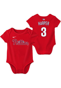 Bryce Harper  Nike Philadelphia Phillies Baby Red NN Short Sleeve Player One Piece