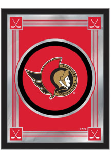 Ottawa Senators Logo Hanging Back Bar Mirror