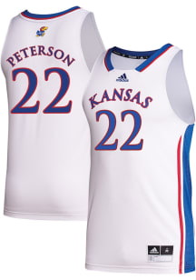 Darryn Peterson  Adidas Kansas Jayhawks White Basketball Name and Number Jersey