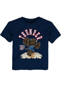 Oklahoma City Thunder Toddler Navy Blue Mascot On Court Short Sleeve T-Shirt