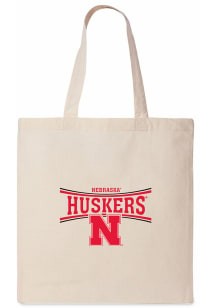 Nebraska Cornhuskers White Canvas Tote