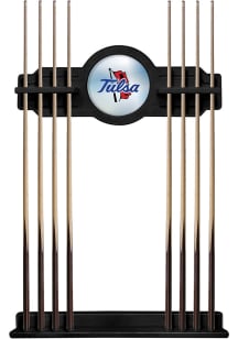 Tulsa Golden Hurricane Solid Wood Cue Rack Pool Table