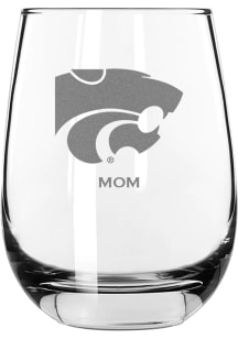 K-State Wildcats Mom 15oz Stemless Wine Glass - White