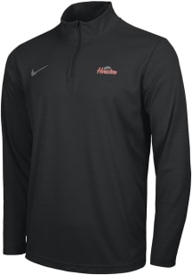 Nike Houston Cougars Mens Black Football Intensity Dri-Fit Heritage Long Sleeve Qtr Zip Pullover