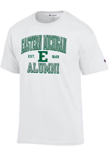 Champion Eastern Michigan Eagles White Est Date Alumni Jersey Short Sleeve T Shirt