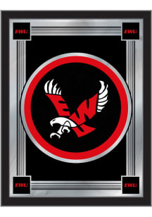 Eastern Washington Eagles Logo Hanging Back Bar Mirror
