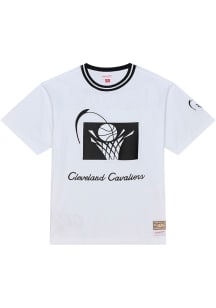 Mitchell and Ness Cleveland Cavaliers White Arctic White Short Sleeve Fashion T Shirt