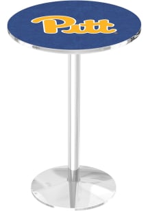Pitt Panthers Chrome Round Base Pub Table