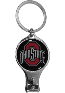 Ohio State Buckeyes Nail Care Bottle Opener Keychain - Silver