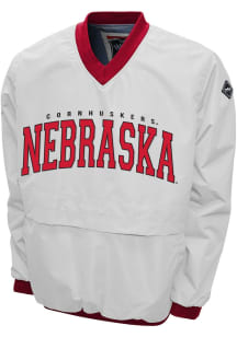 Nebraska Cornhuskers Mens White Members Windshell Light Weight Jacket