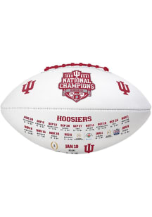 Indiana Hoosiers Logo Brands CFP National Champions 2026 Commemorative Debossed Autograph Football