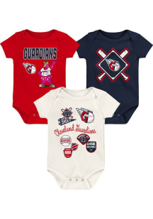 Slider  Cleveland Guardians Baby Navy Blue Home Plate One Piece