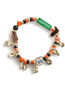 BaubleBar Oklahoma State Cowboys Motif Slogan Charm Womens Bracelet