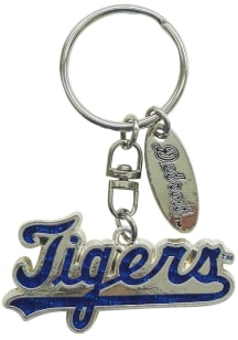 Detroit Tigers Primary Logo Magic Glitter Keychain - Navy Blue