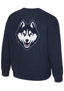 Colosseum UConn Huskies Mens Navy Blue Super Rich Long Sleeve Fashion Sweatshirt