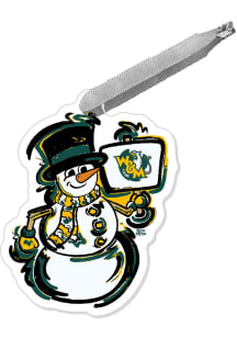 William & Mary Tribe Justin Patten Snowman Ornament - Green