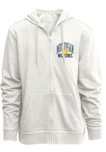 Michigan Wolverines Mens White Arched Team Name Long Sleeve Full Zip Jacket