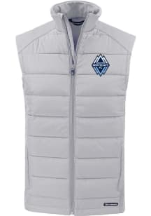 Cutter and Buck Vancouver Whitecaps FC Mens Grey Evoke Sleeveless Jacket
