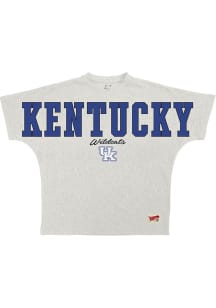 Pressbox Kentucky Wildcats Womens Oatmeal Flannigan Short Sleeve T-Shirt