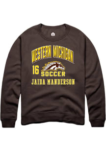 Jaida Manderson Western Michigan Broncos Mens Brown NIL Arch Logo Player Crew