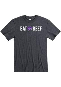 Rally K-State Wildcats Grey Eat Beef Short Sleeve Fashion T Shirt