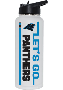 Carolina Panthers Lets Go Dash 34oz Quencher Stainless Steel Bottle - White