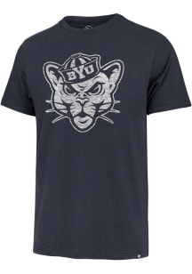 47 BYU Cougars Navy Blue BYU Cougar Graphic Short Sleeve Fashion T Shirt
