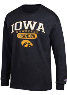 Champion Iowa Hawkeyes Black Pill Box Grandpa Jersey Long Sleeve T Shirt