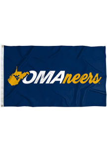 West Virginia Mountaineers 3x5 Omaneers Silk Screen Grommet Flag - Navy Blue