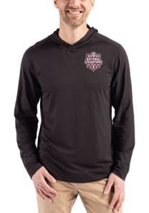 Cutter and Buck Indiana Hoosiers Mens Black 2025 CFP National Champions Coastline Eco Long Sleeve..