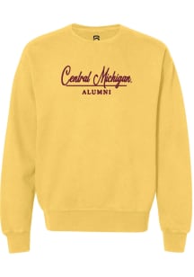Summit Sportswear Central Michigan Chippewas Womens Yellow Alumni Crew Sweatshirt