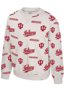 Colosseum Indiana Hoosiers Mens Grey Feel Seen Long Sleeve Crew Sweatshirt