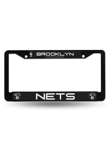 Brooklyn Nets Primary Metal License Plate Frame - Black