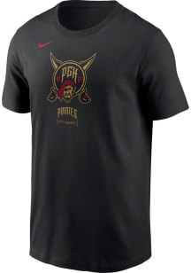 Nike Pittsburgh Pirates Black Fanwear City Connect 1.0 Large Logo Short Sleeve T Shirt