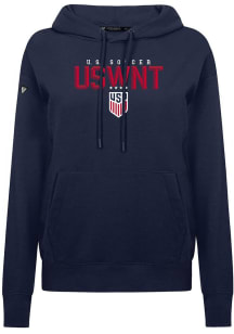 Levelwear USWNT Womens Navy Blue Adorn Carve Hooded Sweatshirt