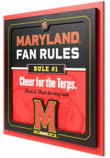 Maryland Terrapins Wall Art Sign - Red