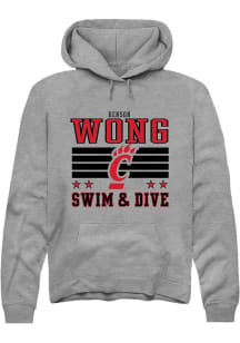 Benson Wong Cincinnati Bearcats Mens Grey NIL Striped Player Hood